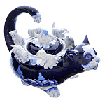 0050538 Гжель Чайник"Кошка" Авт.Черновы Л.и В 