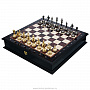 Современные подарочные шахматы с металлическими фигурами 48х48 см , фотография 1. Интернет-магазин ЛАВКА ПОДАРКОВ