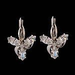 Серьги с фианитовыми вставками 7,86 гр. Серебро 925*