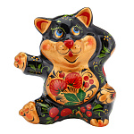 0065332  Хохлома Скульптура СИМВОЛ ГОДА 2023 "КОТ ТАНЦОР"