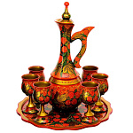 0017483/СК Хохлома Набор для шампанского 8пр