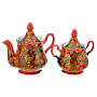 Самовар электрический 3л с сервизом "Ягодки". Хохлома, фотография 9. Интернет-магазин ЛАВКА ПОДАРКОВ