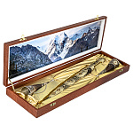 Подарочный набор с кинжалом "Кубачи" и рожками для вина