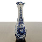 0016412/зол Гжель Ваза "Гвоздика" в золоте  Авт. Алехин С.С.