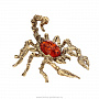 Бронзовая статуэтка с янтарем "Скорпион", фотография 1. Интернет-магазин ЛАВКА ПОДАРКОВ