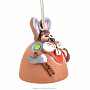Керамический колокольчик "Кролик с корзинкой", фотография 3. Интернет-магазин ЛАВКА ПОДАРКОВ