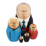 -5м /10см  Матрёшка "Политики России" 5 мест Малая 10см