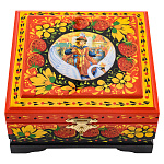 0061540/12*11,5 Хохлома Шкатулка "ЦАРЕВНА-ЛЕБЕДЬ" Р18