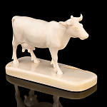 0061793-12,5*5*8см Изделия из кости  СКУЛЬПТУРА "КОРОВА"