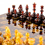 Шахматы-шашки с инкрустацией из янтаря "Статус", фотография 2. Интернет-магазин ЛАВКА ПОДАРКОВ