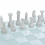 Шахматы стеклянные с каменными фигурами 47х47 см, фотография 2. Интернет-магазин ЛАВКА ПОДАРКОВ