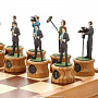 Шахматы деревянные "Репортеры", фотография 5. Интернет-магазин ЛАВКА ПОДАРКОВ