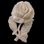 /роза1 цветок Кость рог лося БРОШЬ "ЦВЕТЫ " В АССОРТИМЕНТЕ