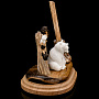 Подставка под ручку со скульптурой из рога лося и кости мамонта "Медведь", фотография 5. Интернет-магазин ЛАВКА ПОДАРКОВ