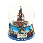 0027704 Сувенир ШАР (снег)  "Москва,Спасская башня" синий097В-100-21