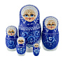 Матрешки "Зимние узоры" 5 мест, фотография 4. Интернет-магазин ЛАВКА ПОДАРКОВ
