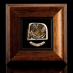 0064433/1210 ПАННО в раме"Тигр", агат,19*16,5 см