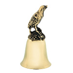 0071934 Сувенир КОЛОКОЛЬЧИК "ЖАВОРОНОК" никел.с чернением ПРЕЗЕНТ