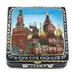 0022797/1111 Сувенир Шкатулка фарфоровая "Москва" в ассортименте